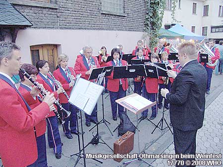 Musikvereinausflug Auftritt beim Weinfest